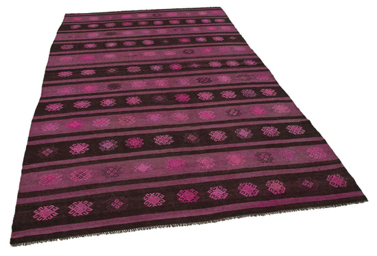 6x10 Pink Vintage Turkish Kilim Rug - 35689