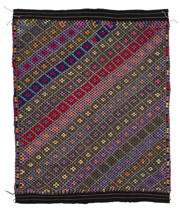 6x8 Multicolor Vintage Turkish Kilim Rug - 35691