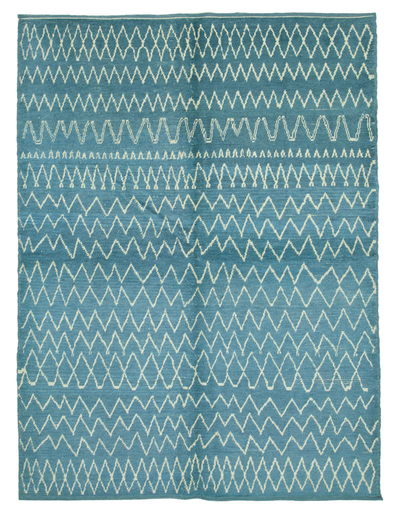 7x10 Blue Moroccan Rug - 35746