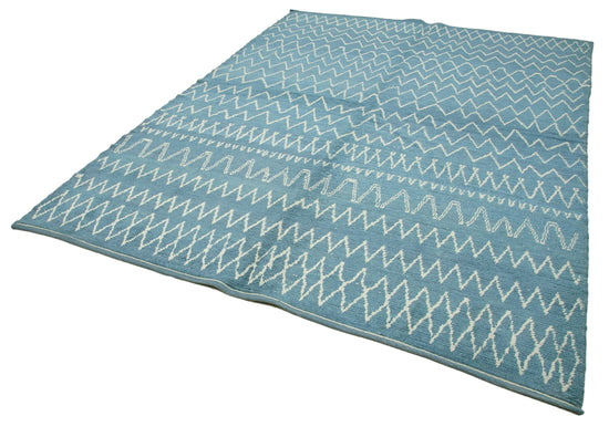 7x10 Blue Moroccan Rug - 35746