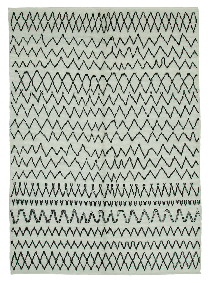 7x10 Beige Moroccan Rug - 35752