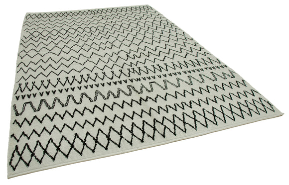 7x10 Beige Moroccan Rug - 35752