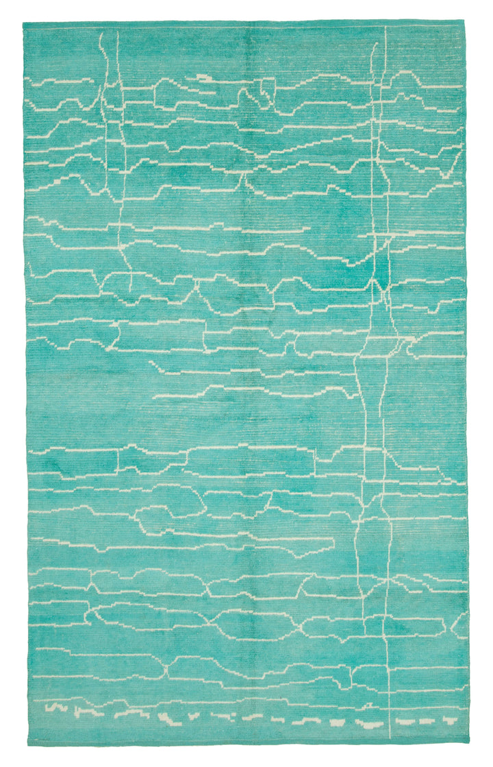 7x11 Turquoise Moroccan Rug - 35764