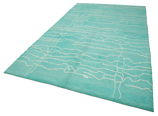 7x11 Turquoise Moroccan Rug - 35764