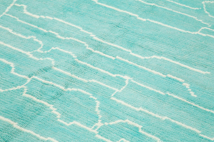 7x11 Turquoise Moroccan Rug - 35764