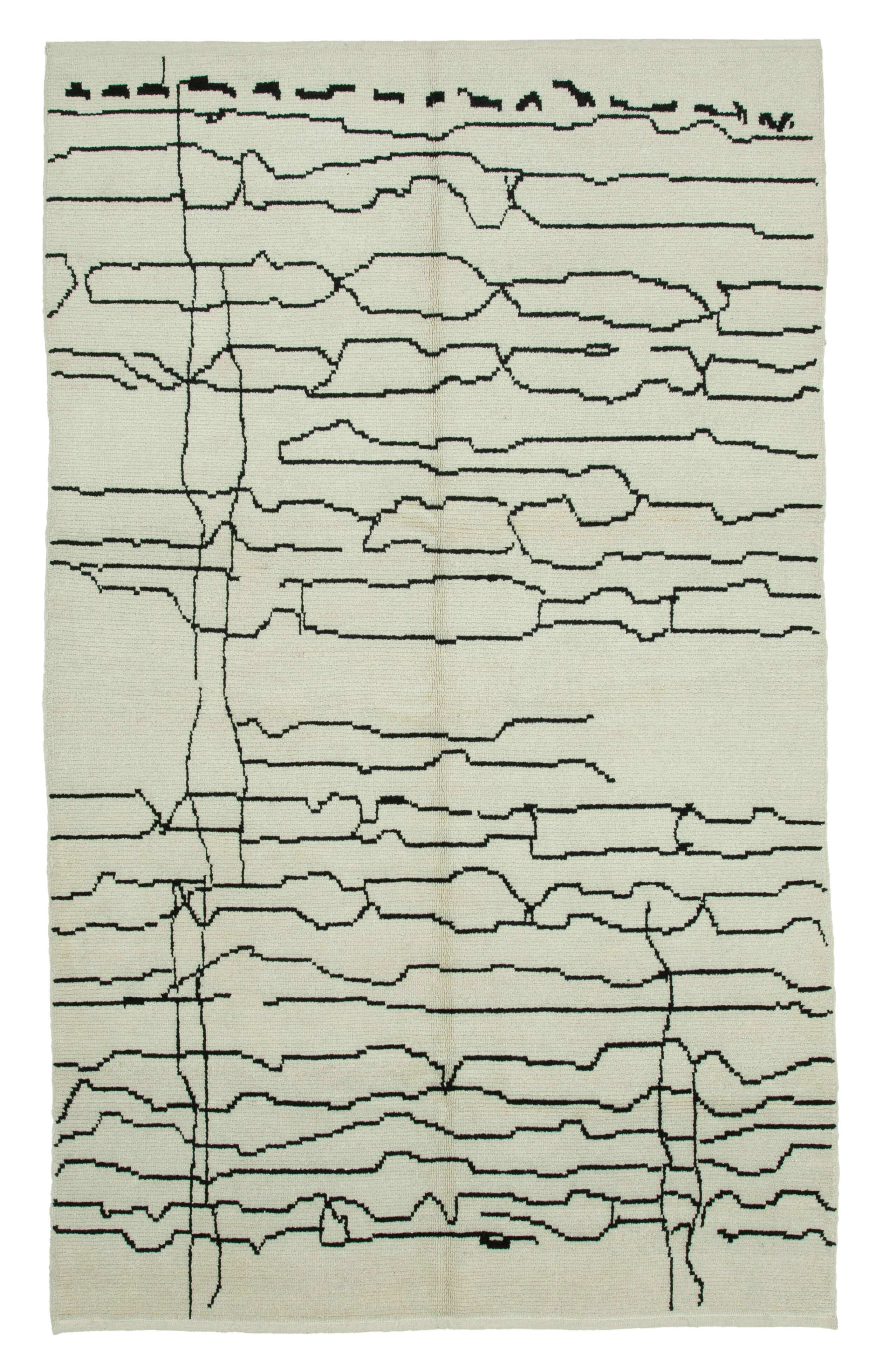6x10 Beige Moroccan Rug - 35770