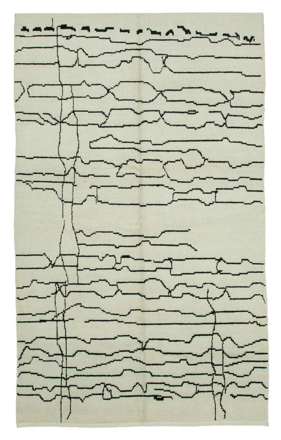 6x10 Beige Moroccan Rug - 35770