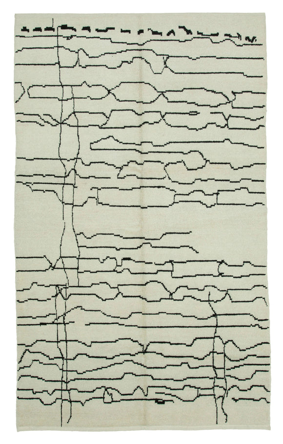 6x10 Beige Moroccan Rug - 35770