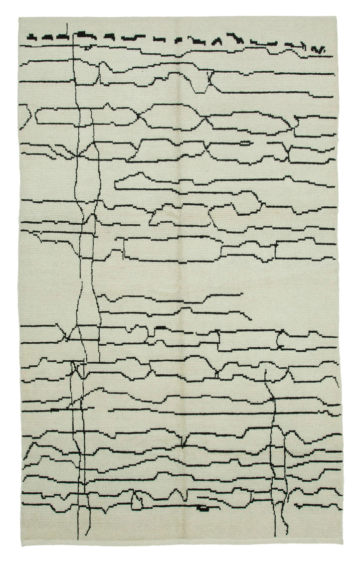 6x10 Beige Moroccan Rug - 35770