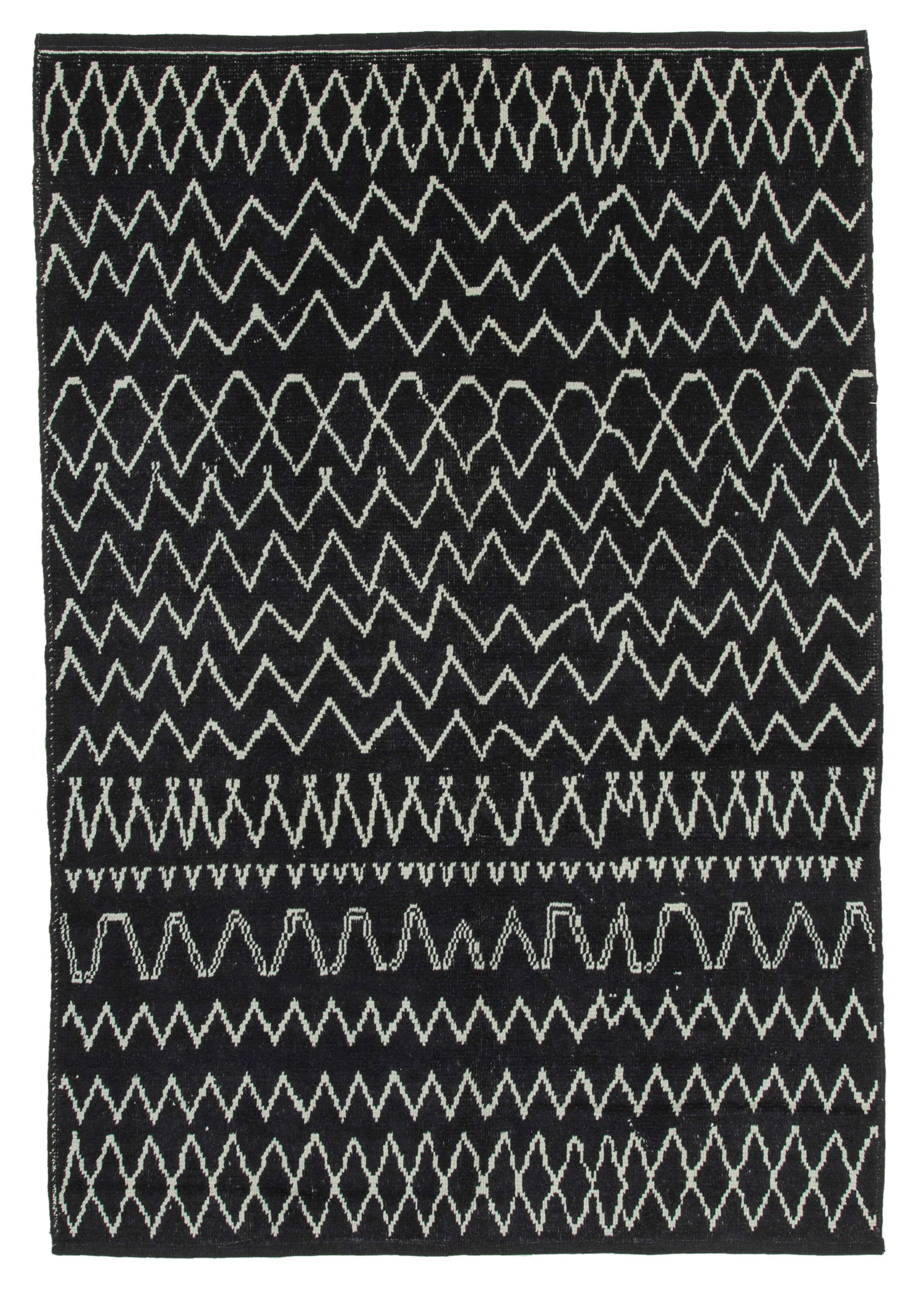 6x9 Black Moroccan Rug - 35774