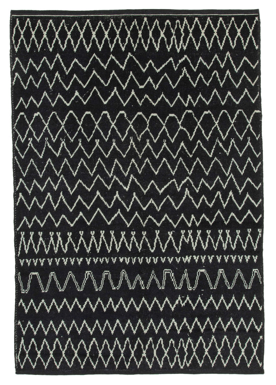 6x9 Black Moroccan Rug - 35774