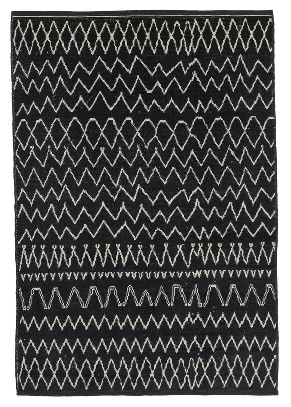 6x9 Black Moroccan Rug - 35774