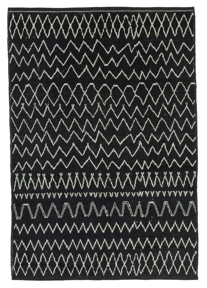 6x9 Black Moroccan Rug - 35774