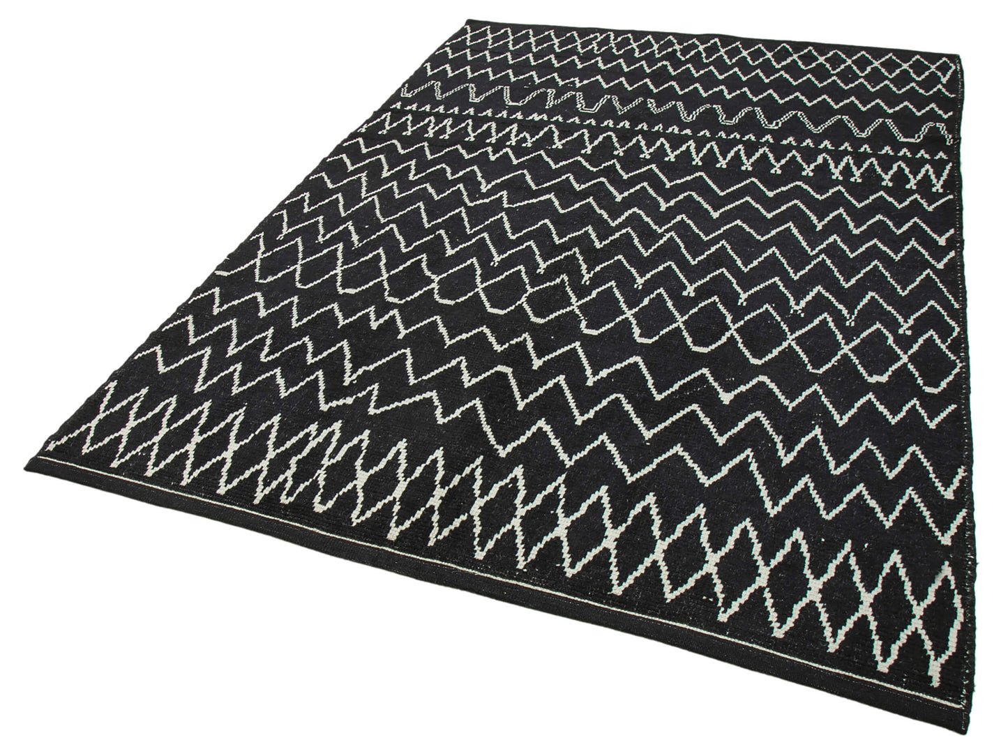 6x9 Black Moroccan Rug - 35774