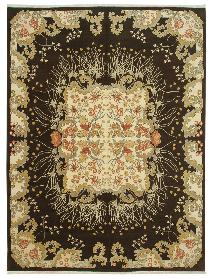 9x13 Beige Oushak Rug - 35788