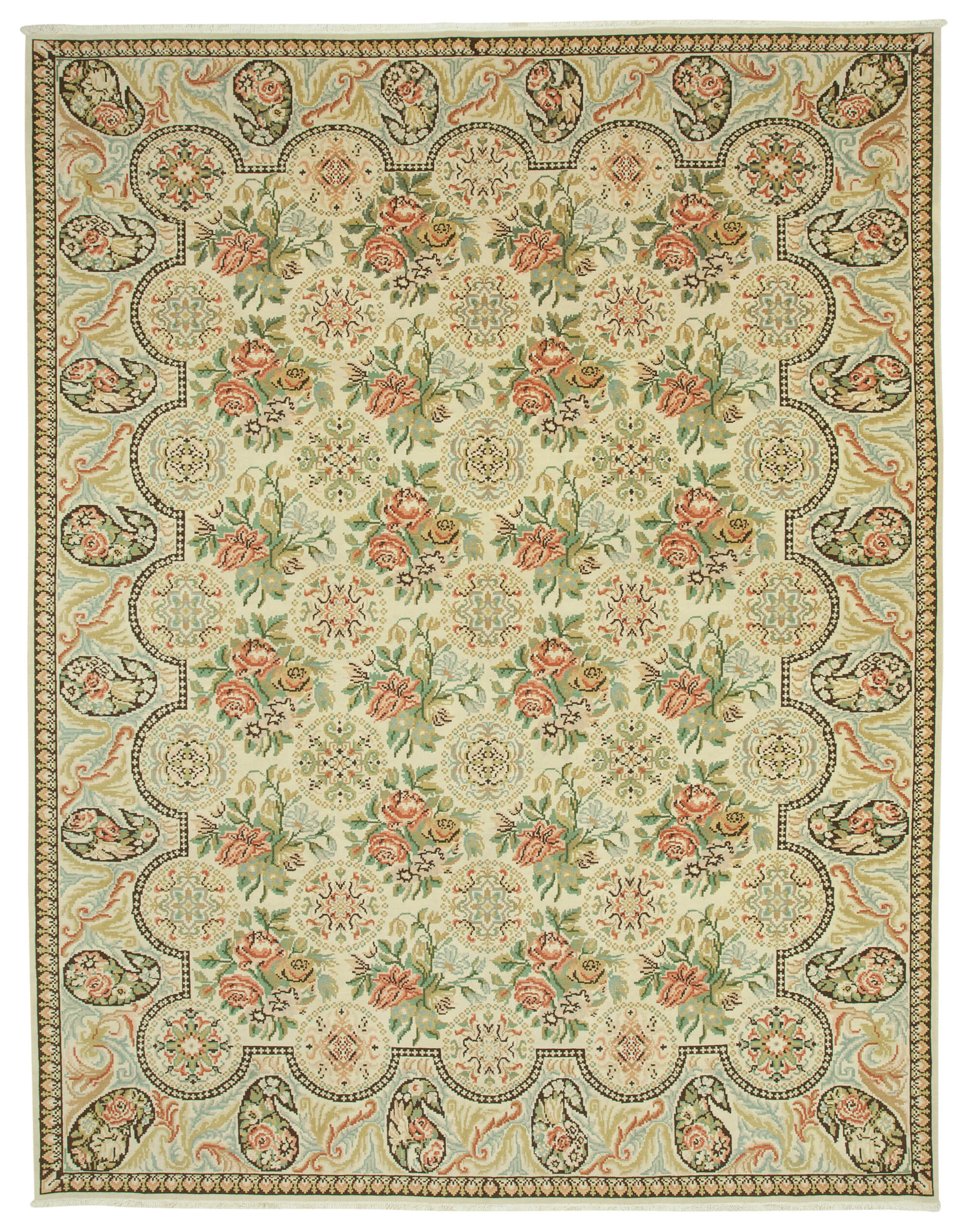 10x13 Beige Oushak Rug - 35790