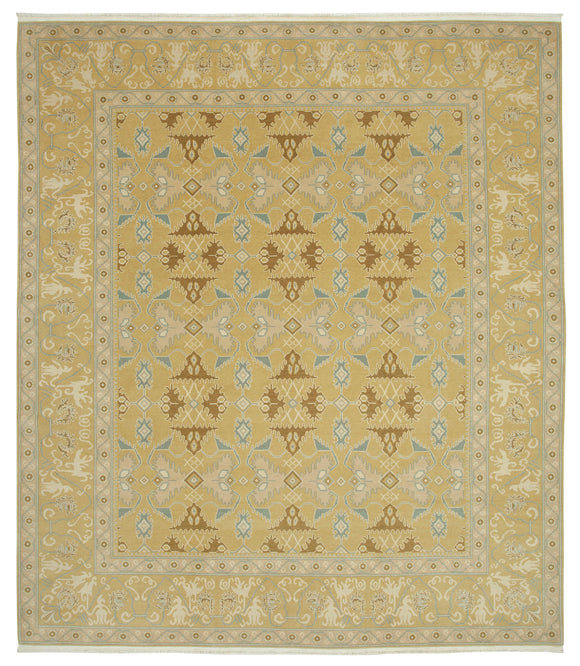 10x11 Yellow Oushak Rug - 35794