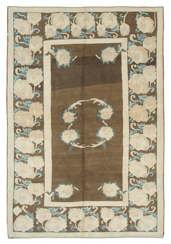 7x11 Beige Oushak Rug - 35797