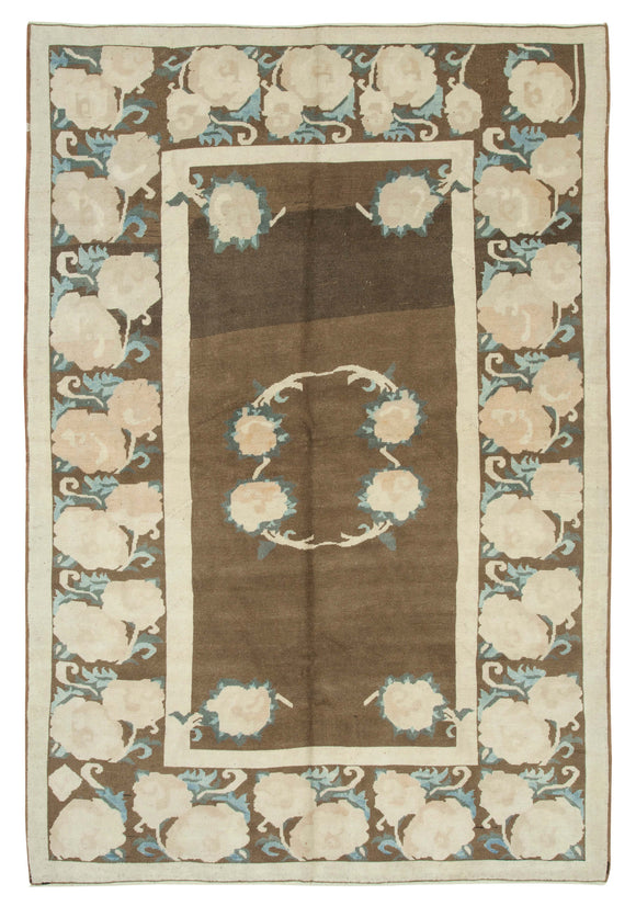 7x11 Beige Oushak Rug - 35797