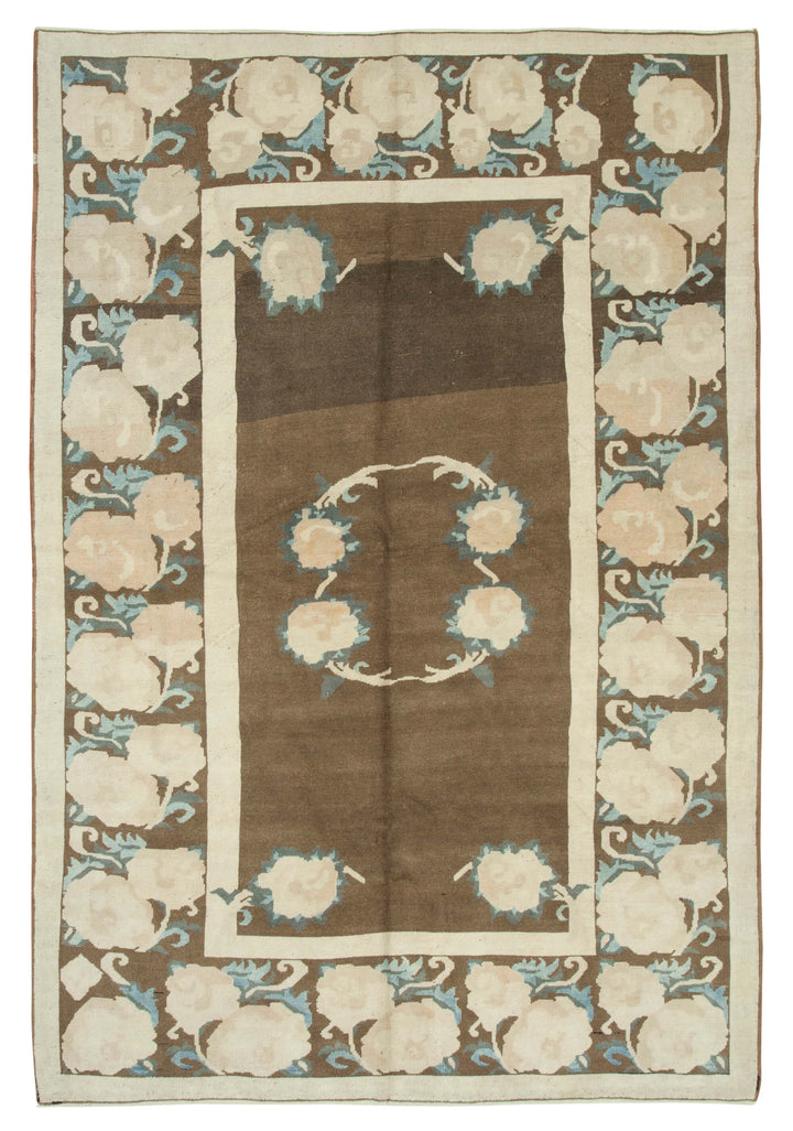7x11 Beige Oushak Rug - 35797