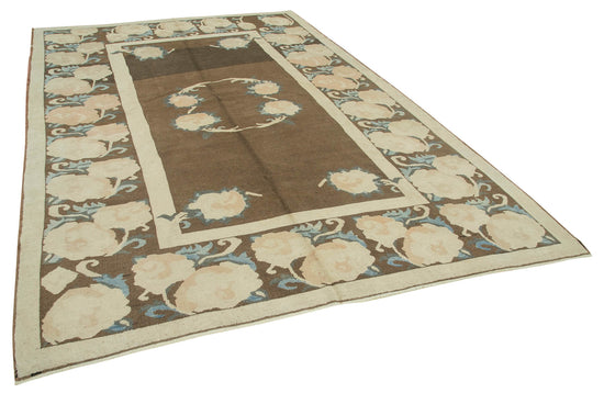 7x11 Beige Oushak Rug - 35797
