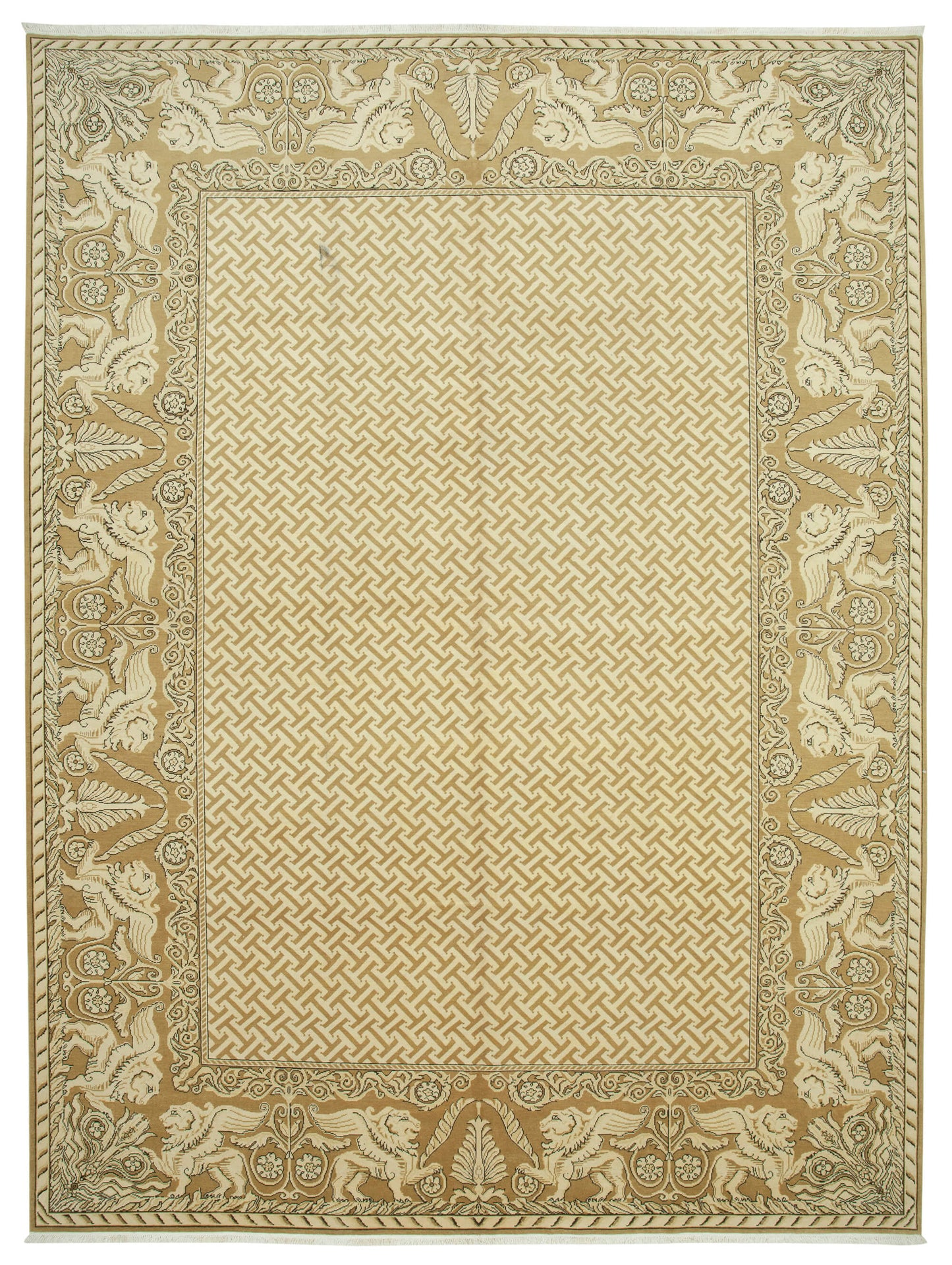 10x13 Beige Oushak Rug - 35804