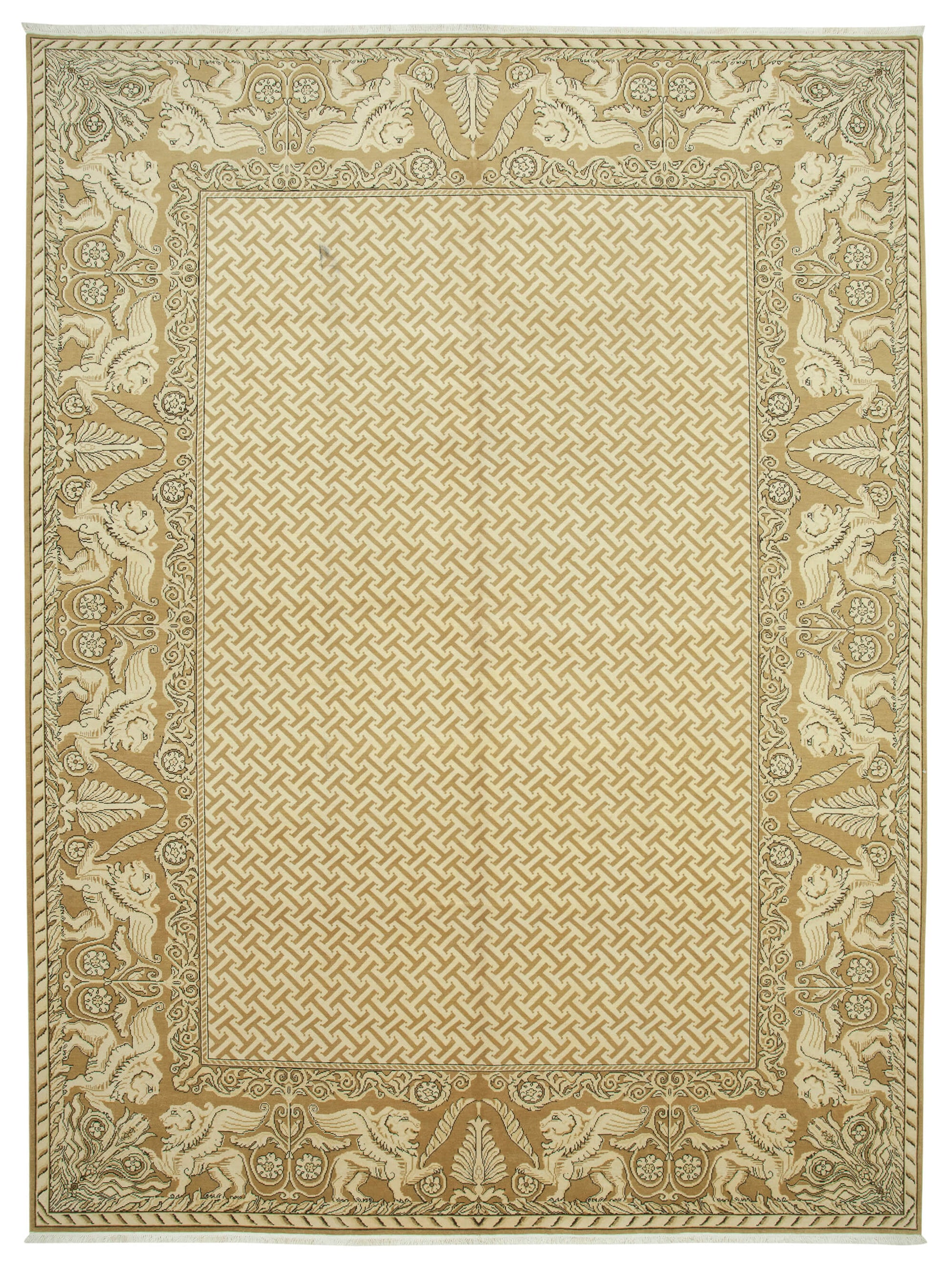 10x13 Beige Oushak Rug - 35804