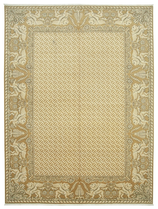 10x13 Beige Oushak Rug - 35804
