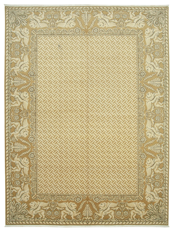 10x13 Beige Oushak Rug - 35804