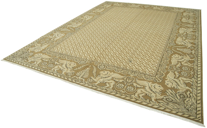 10x13 Beige Oushak Rug - 35804