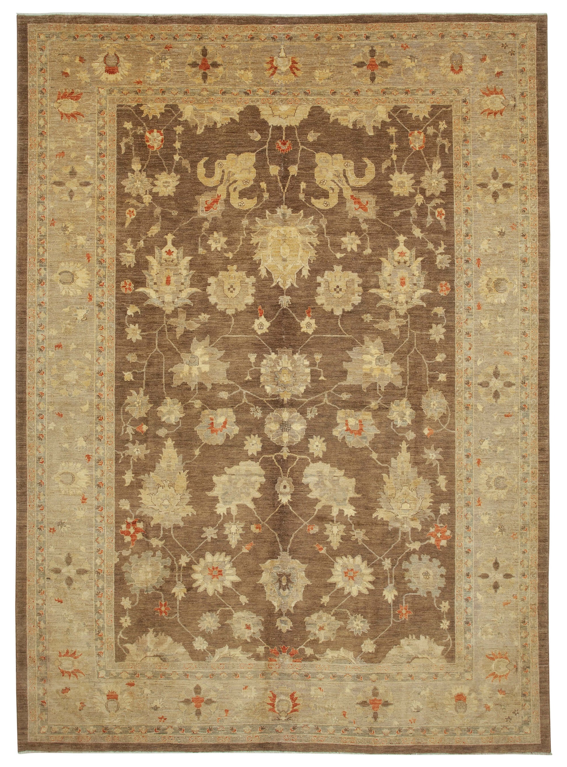 10x14 Brown Oushak Rug - 35811