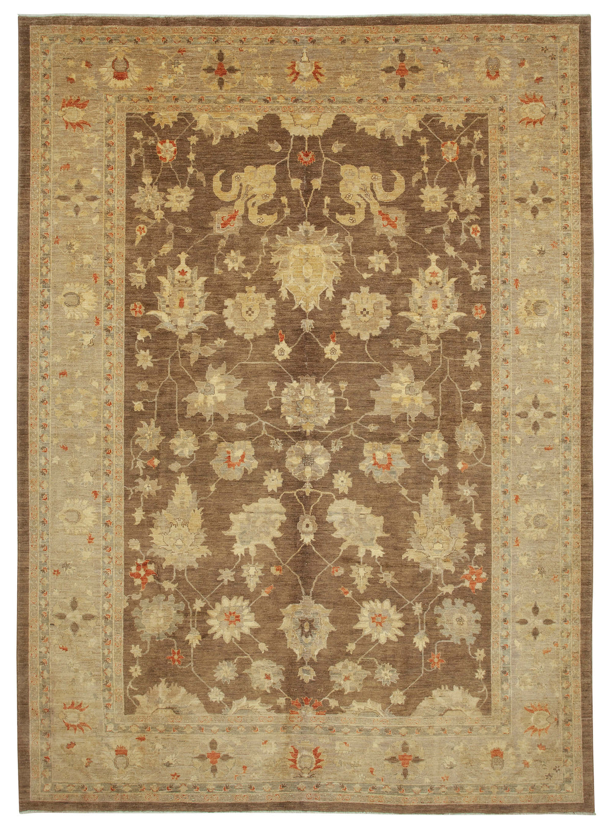 10x14 Brown Oushak Rug - 35811