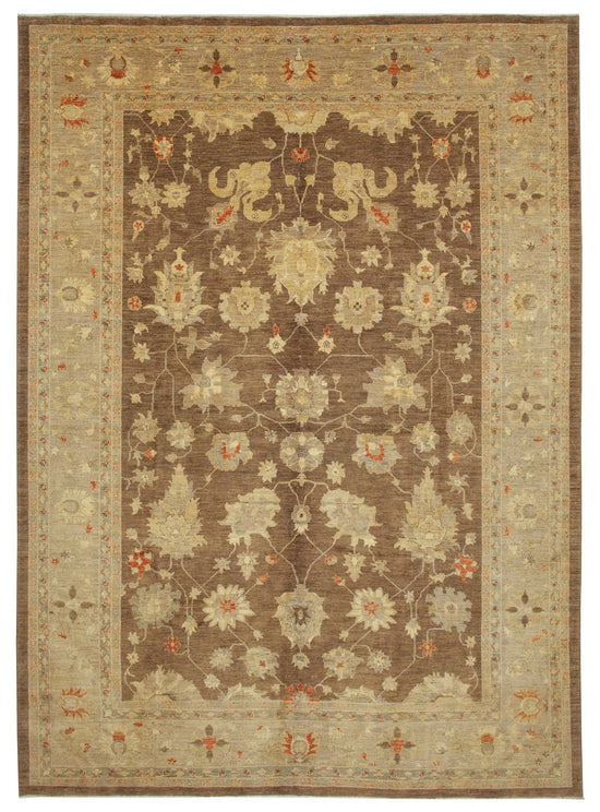 10x14 Brown Oushak Rug - 35811