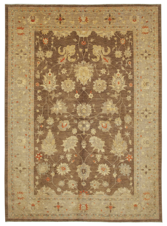 10x14 Brown Oushak Rug - 35811
