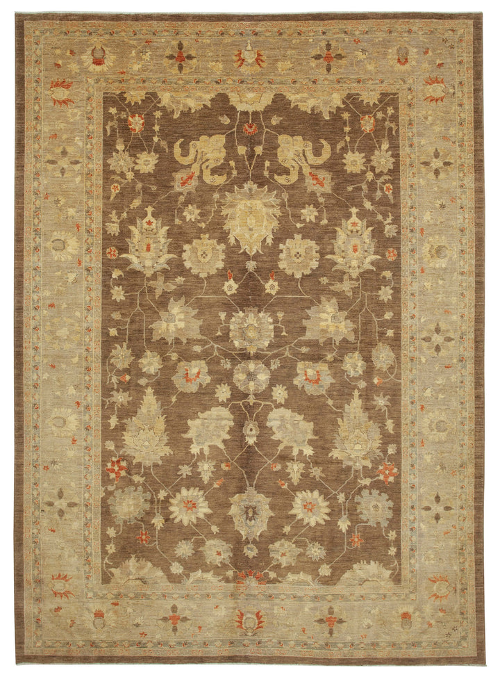 10x14 Brown Oushak Rug - 35811