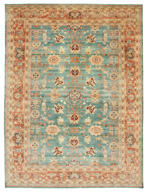 10x14 Red Oushak Rug - 35863