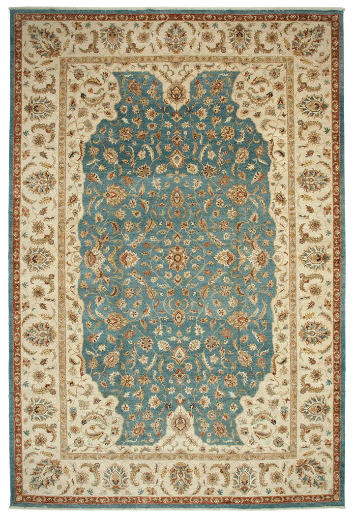 12x18 Hand-Knotted Wool Oushak Rug - 35929
