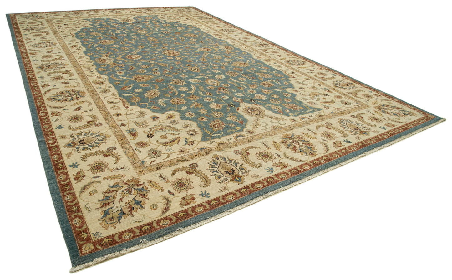 12x18 Hand-Knotted Wool Oushak Rug - 35929