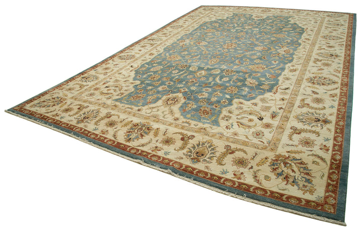12x18 Hand-Knotted Wool Oushak Rug - 35929