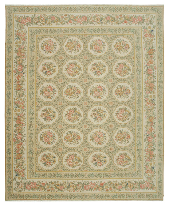 12x15 Beige Oushak Rug - 36014