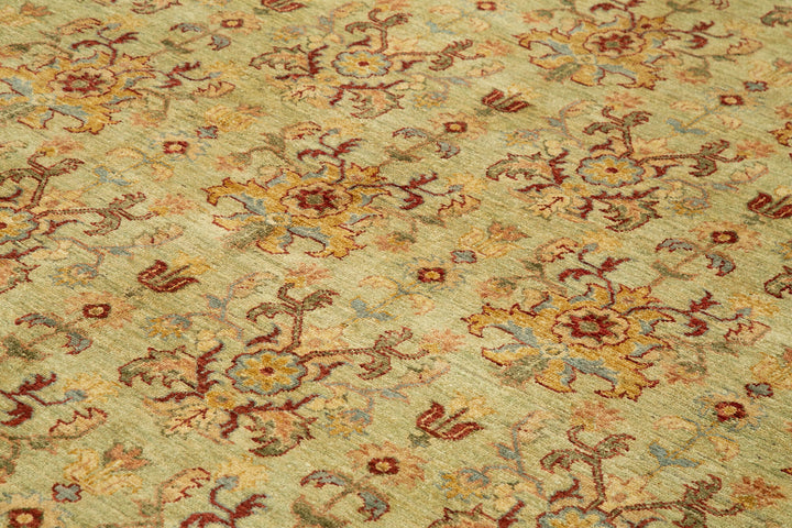 12x14 Green Oushak Rug - 36024