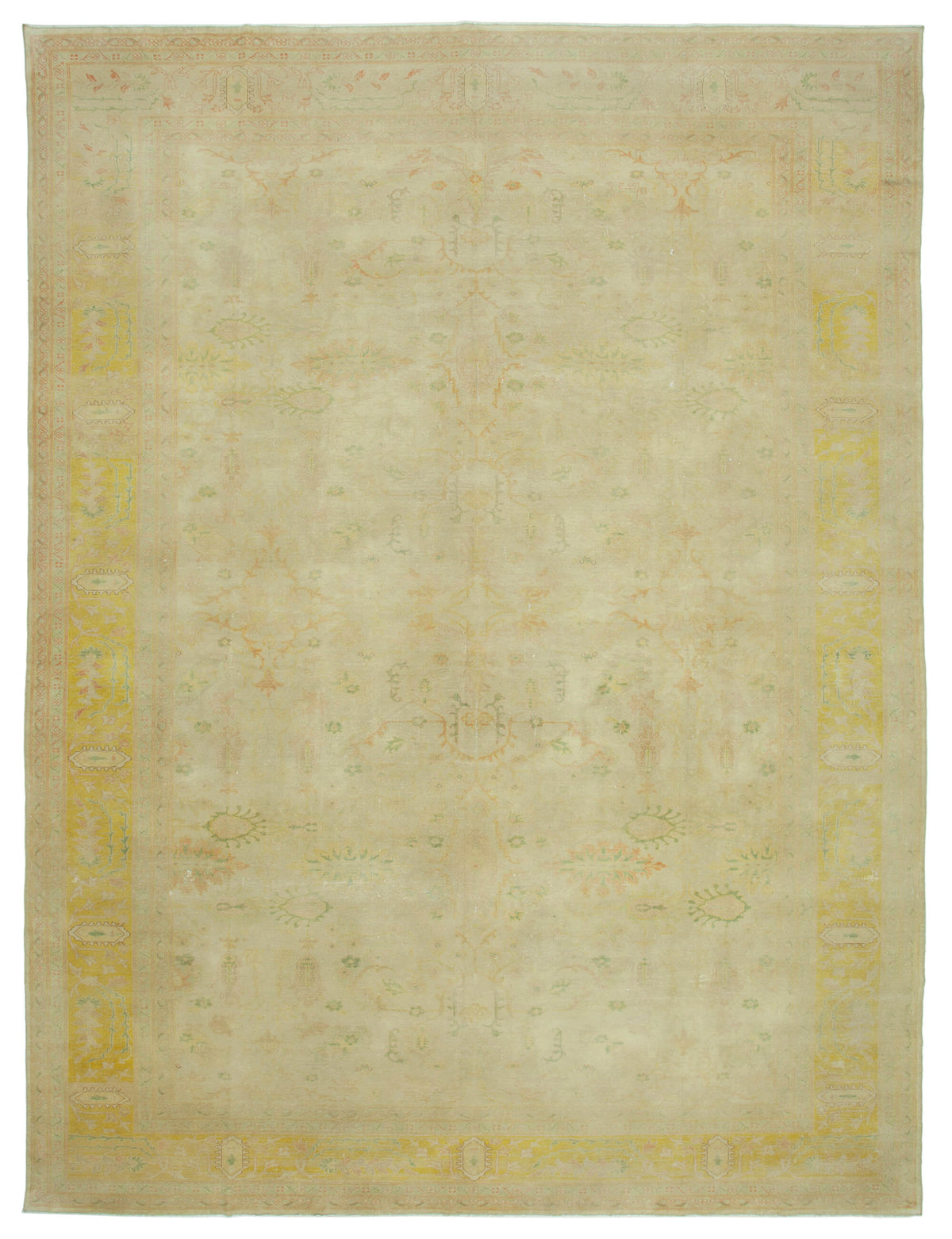 13x17 Beige Oushak Rug - 36036