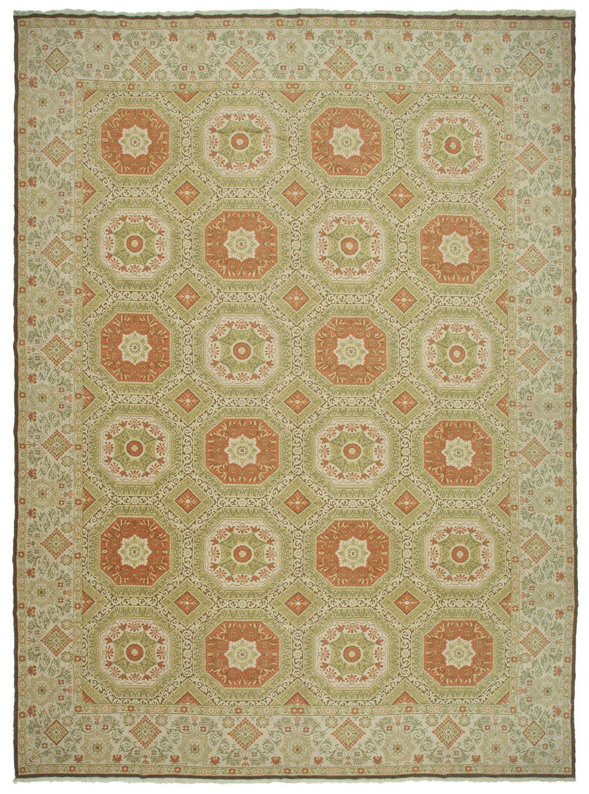 12x17 Beige Oushak Rug - 36041
