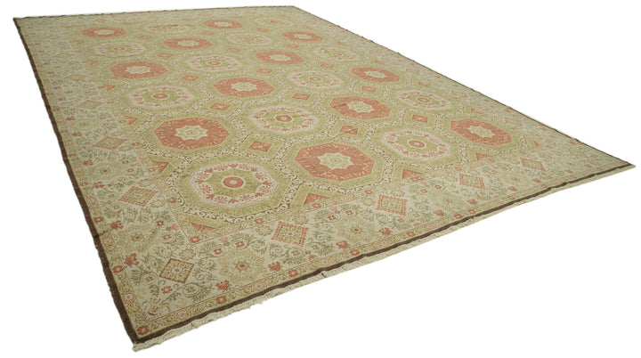 12x17 Beige Oushak Rug - 36041