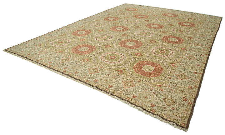 12x17 Beige Oushak Rug - 36041