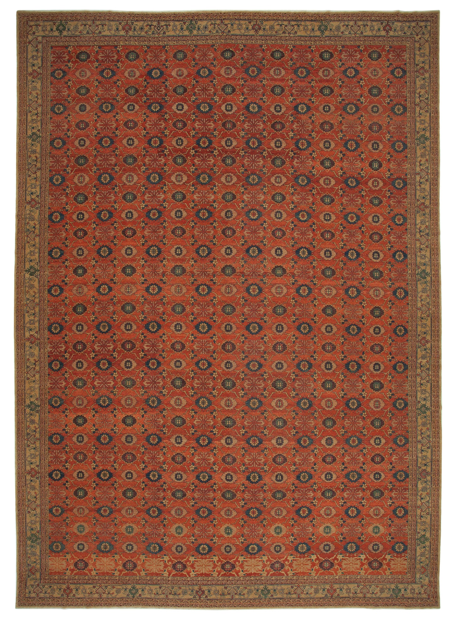 14x20 Hand-Knotted Wool Oushak Rug - 36042