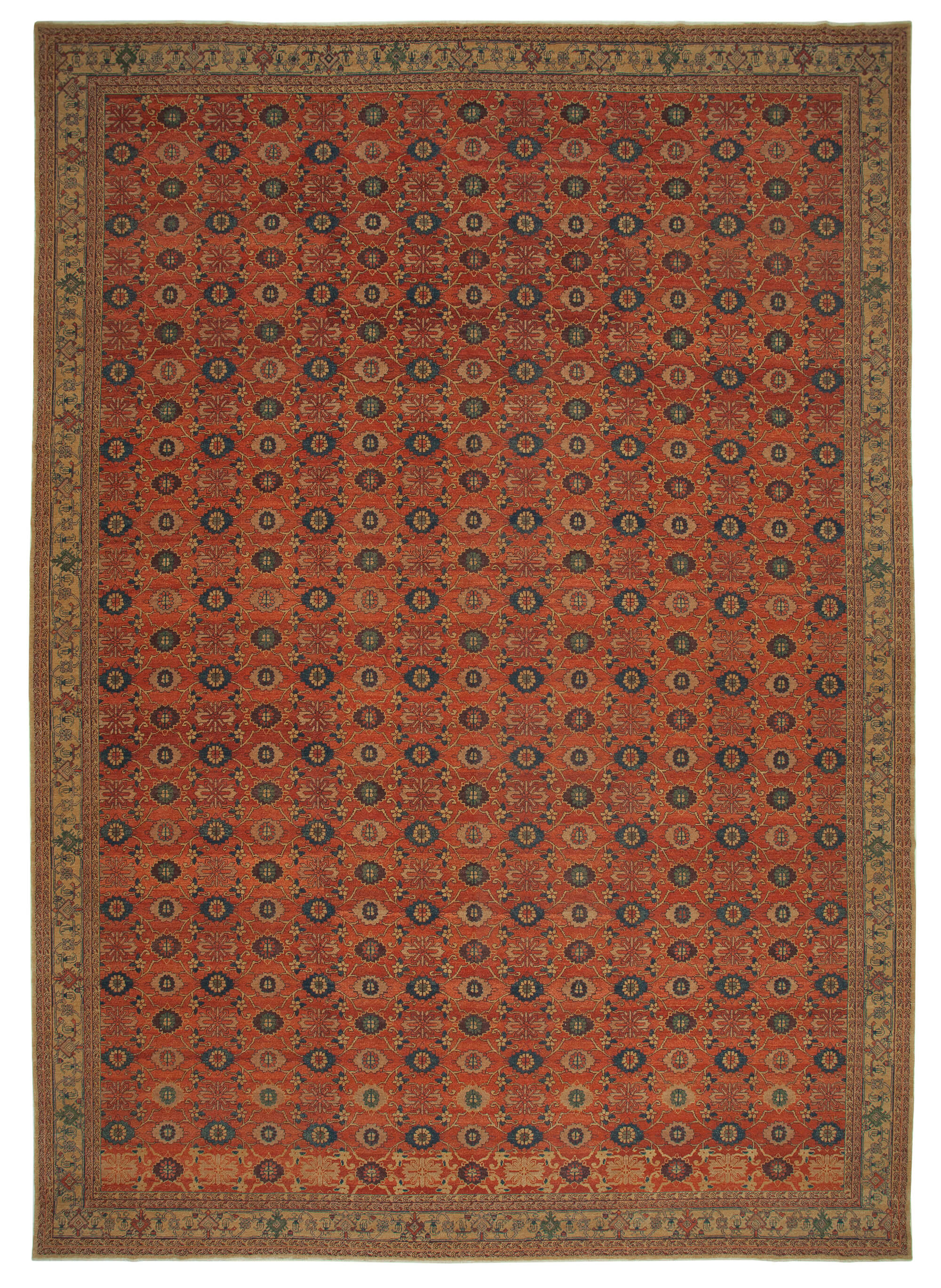 14x20 Hand-Knotted Wool Oushak Rug - 36042