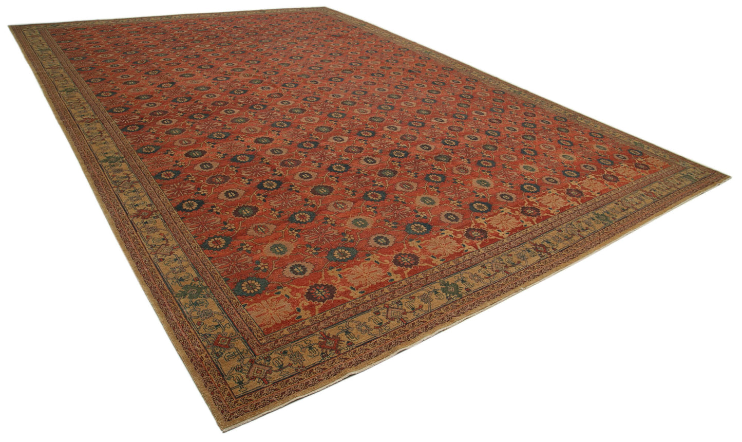 14x20 Hand-Knotted Wool Oushak Rug - 36042