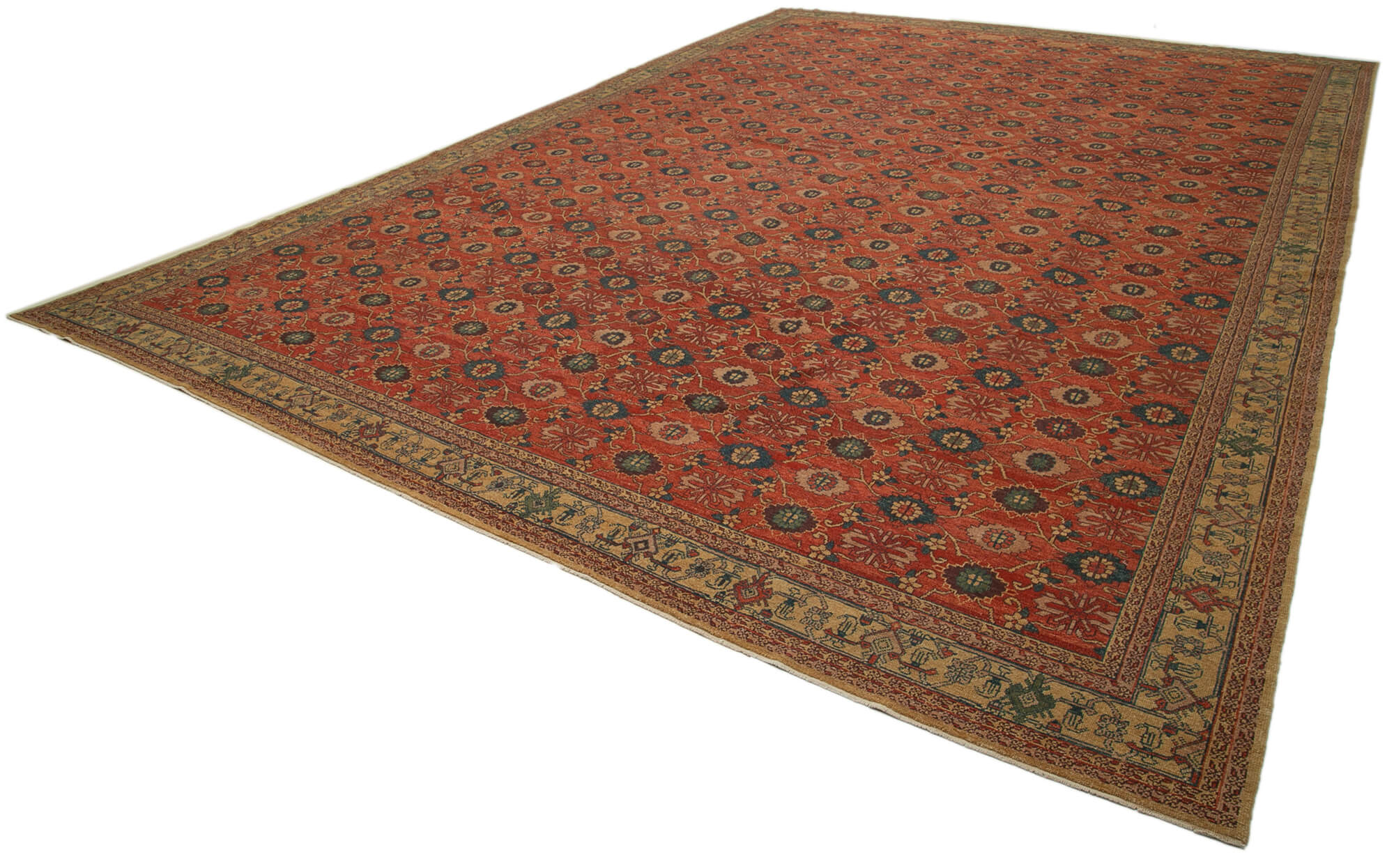 14x20 Hand-Knotted Wool Oushak Rug - 36042