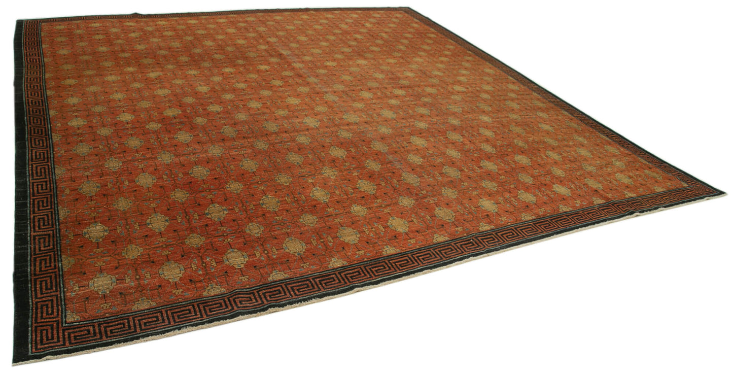13x13 Hand-Knotted Square Oushak Rug - 36043